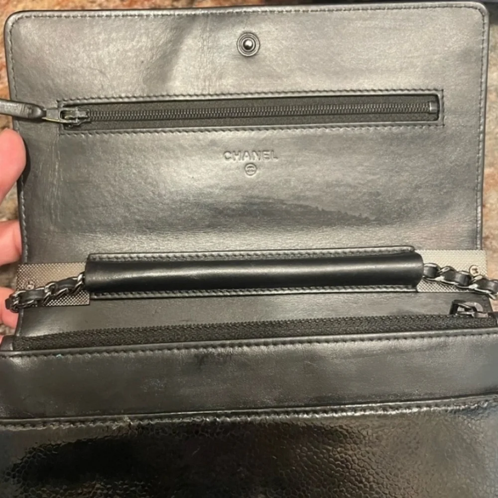 🦄 Customized Chanel Black Patent  Leather WOC Chain Bag - Picture 9 of 14
